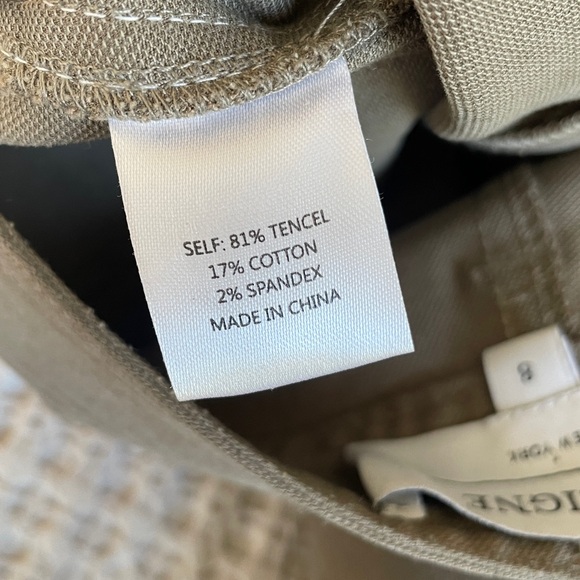 La Ligne Women's High Waist Patch Pocket Shorts in Mushroom - Picture 8 of 9